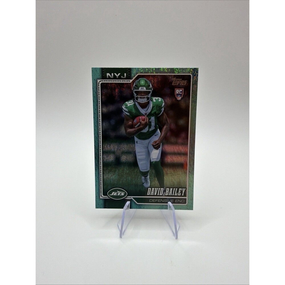 2026 Topps Flagship David Bailey  #343 Aqua Rainbow Foil RC NY Jets